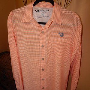 Men's MOJO Sportswear Company Shirt - Size M - Long Sleeve -Roll Tab - Orange